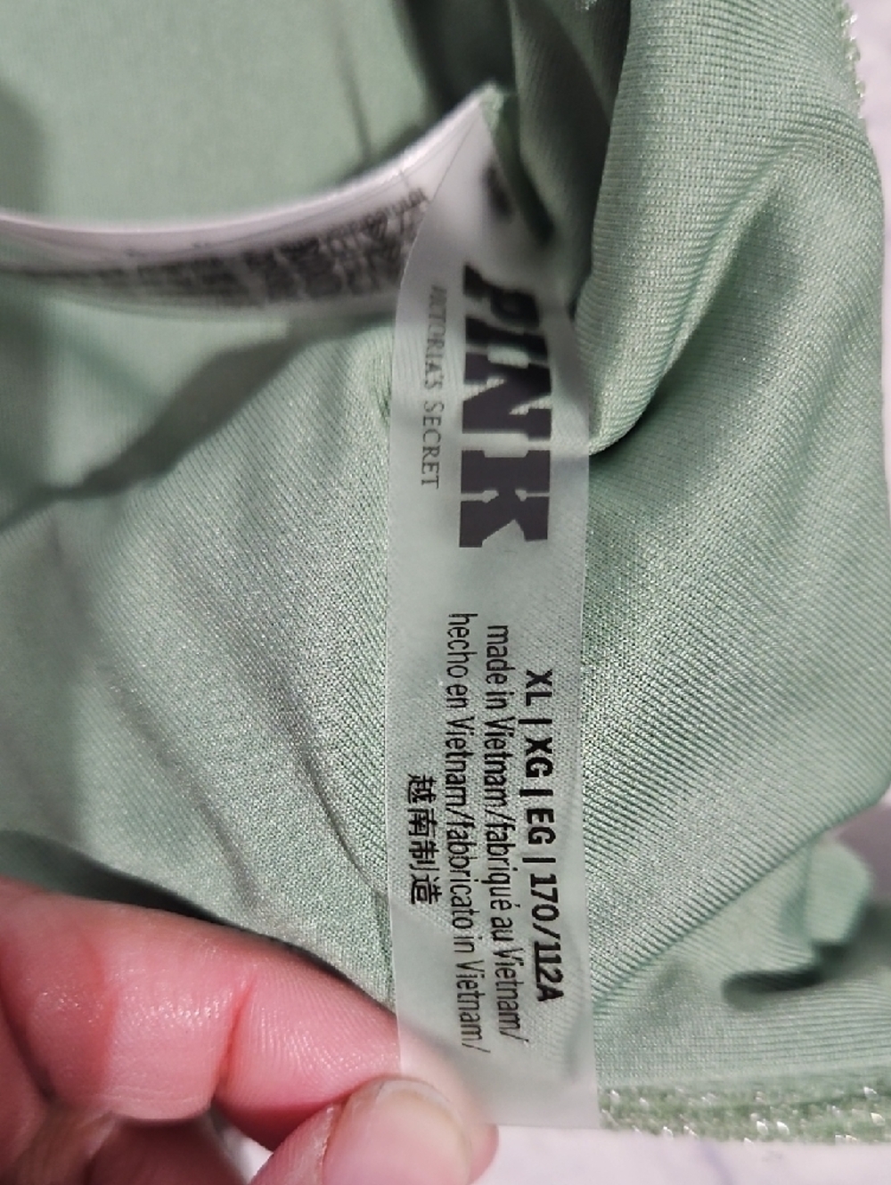 PINK Victoria's Secret Shimmery Sage Green Underwire Bikini Top - Picture 5 of 5